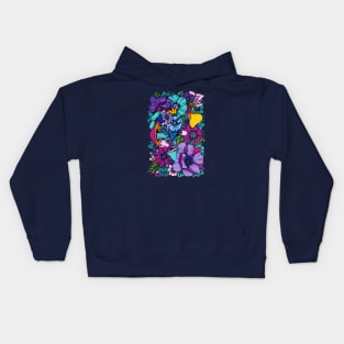 Trippy Garden - Vertical Orientation Kids Hoodie